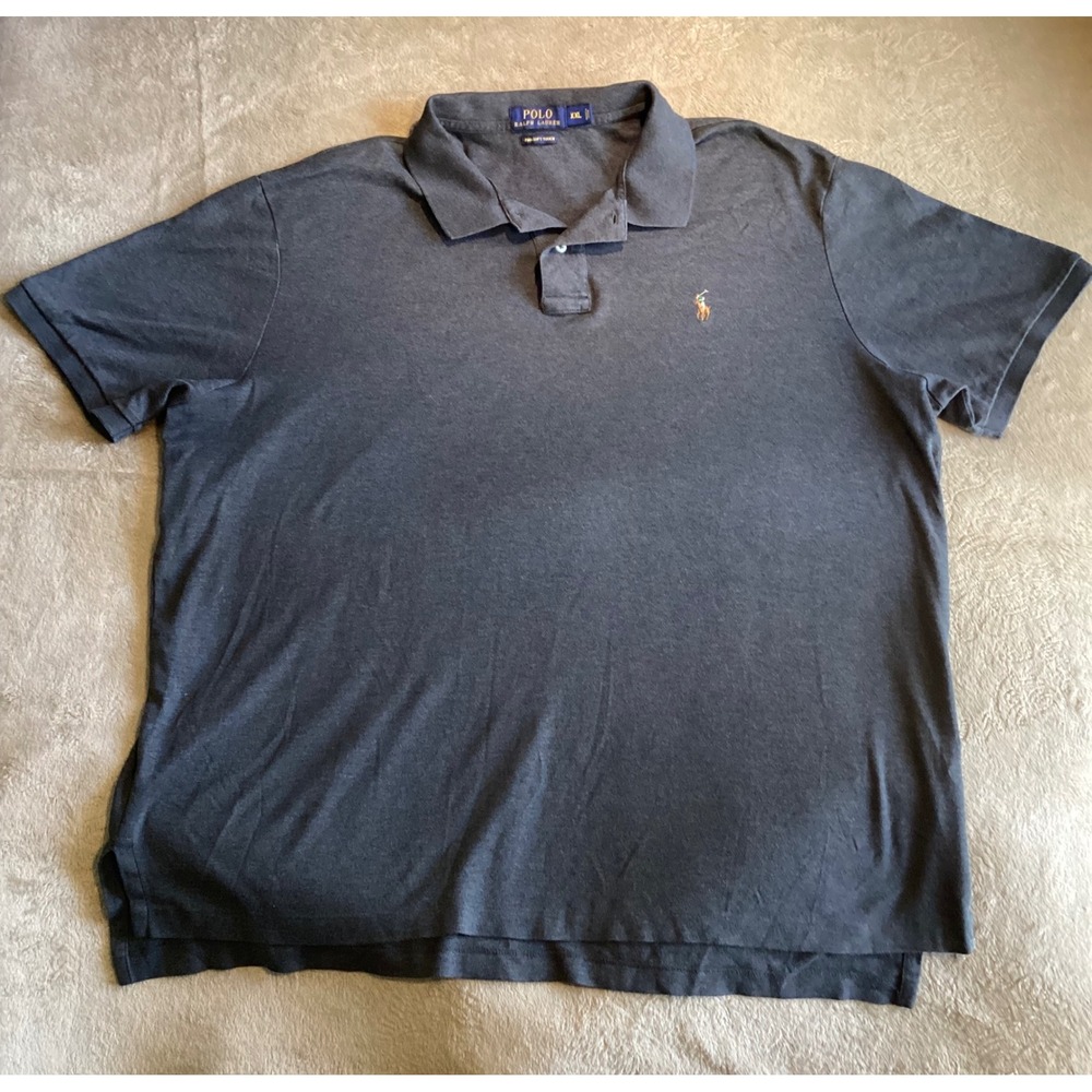 Polo Ralph Lauren Soft Touch Polo Shirt Heather Gray XXL - Picture 3 of 6